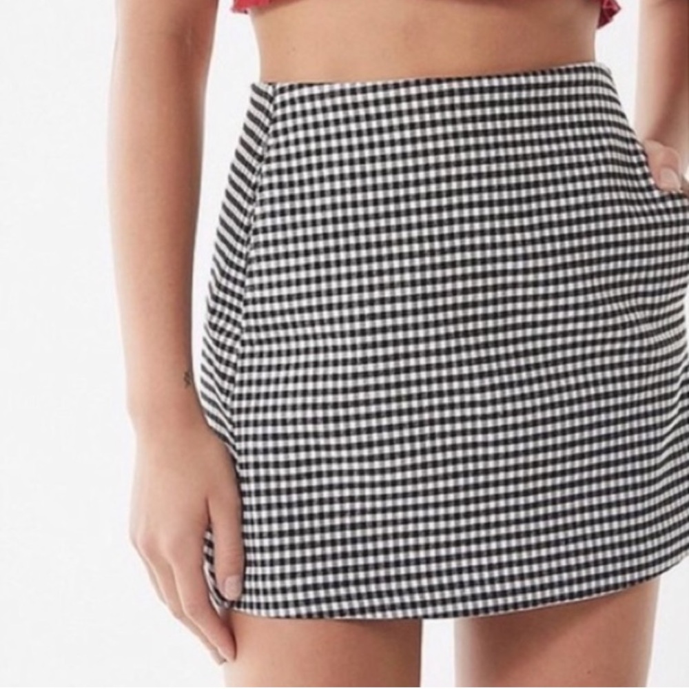 Urban Outfitters Black & White Checkered Gingham Skirt